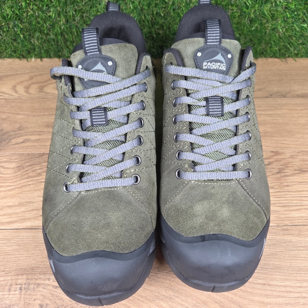 Pacific Mountain Mead Mens Hiking Shoes Green Waterproof Suede PM006301-060 11.5 - Picture 4 of 16